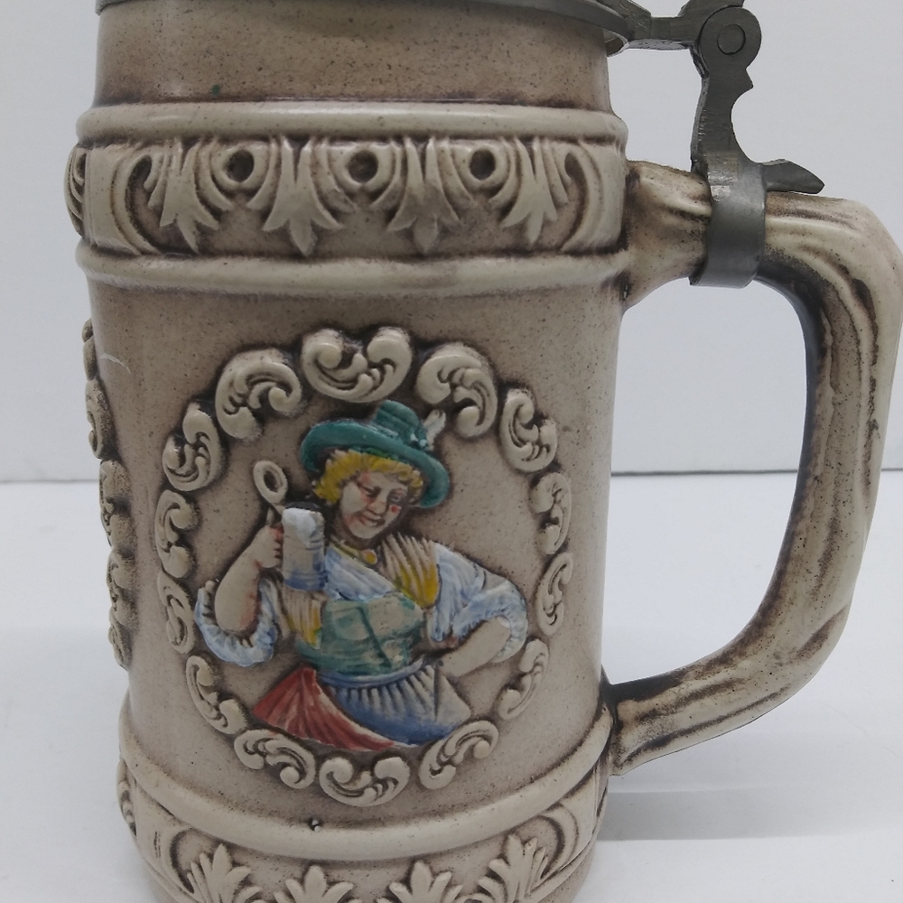 Beyer W. Germany Handmade Hand Painted Beer Stein